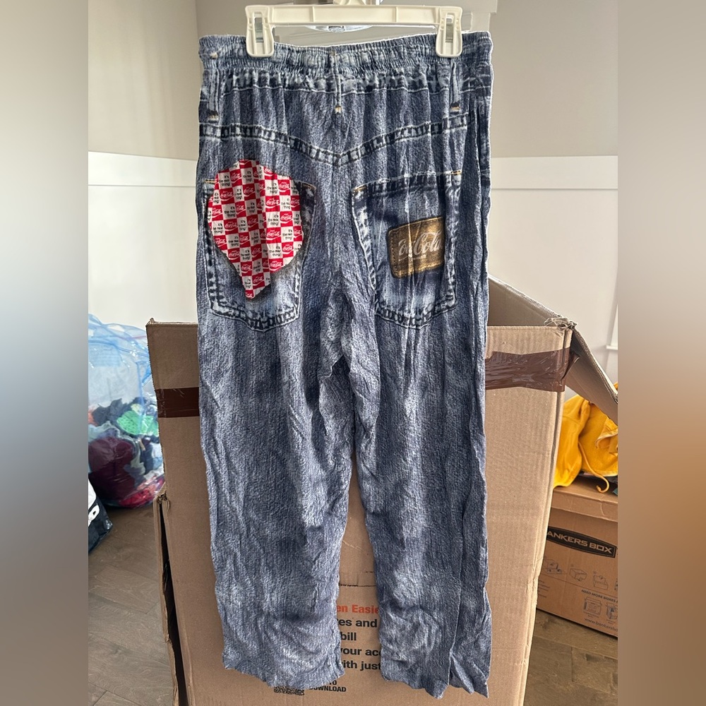 Coca Cola Distressed Blue Jeans Pajamas - Picture 2 of 3